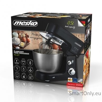 Mesko MS 4217	 1200 W Bowl capacity 3.5 L Number of speeds 6 Stainless steel/Black 6