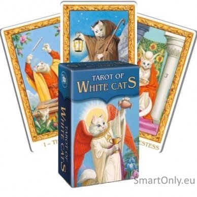 Mini Tarot Of White Cats Taro Kortos Lo Scarabeo