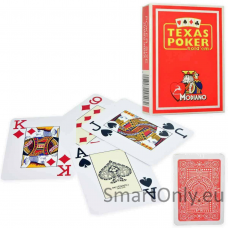 Modiano Texas Poker Hold Em Jumbo Index kortos (raudonos)