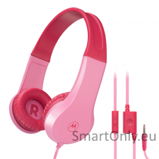 Motorola | Kids Wired Headphones | Moto JR200 | Over-Ear Over-Ear | Built-in microphone | 3.5 mm plug | Pink