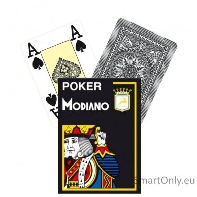 Modiano Poker  žaidimų kortos (juodos)