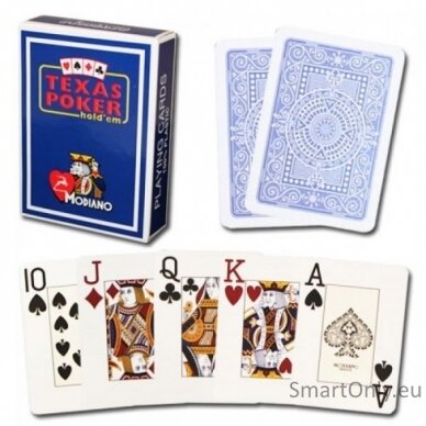 Modiano Texas Poker Hold Em Jumbo Index kortos (mėlynos) 1