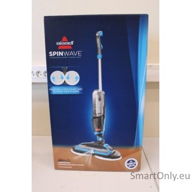 Mop | SpinWave | Corded operating | Washing function | Power 105 W | Blue/Titanium | USED, DIRTY, SCRATCHED, BROKEN HANDLE HOLDERS