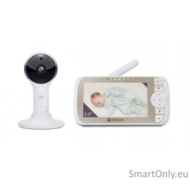 Motorola Full HD Wi-Fi Video Baby Monitor with Crib Mount  VM65X CONNECT 5.0" White/Gold 1