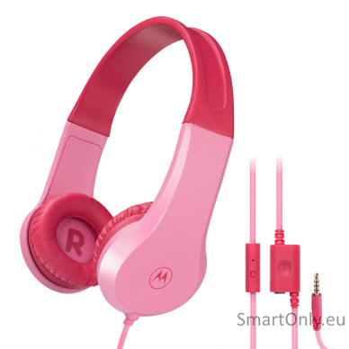 Motorola | Kids Wired Headphones | Moto JR200 | Over-Ear Over-Ear | Built-in microphone | 3.5 mm plug | Pink