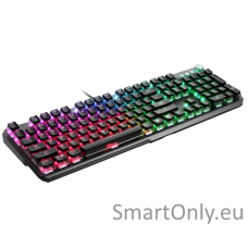 MSI Gaming Keyboard  VIGOR GK71 SONIC BLUE Gaming Keyboard Innovative Smart Dual Touch Volume Scroll RGB LED light US Wired Black Blue Switches Numeric keypad