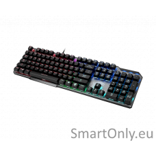 MSI GK50 Elite Gaming keyboard Operating system: Windows 10 / 8.1 / 8 / 7;  1.8 m USB cable RGB LED light US Wired Black/Silver