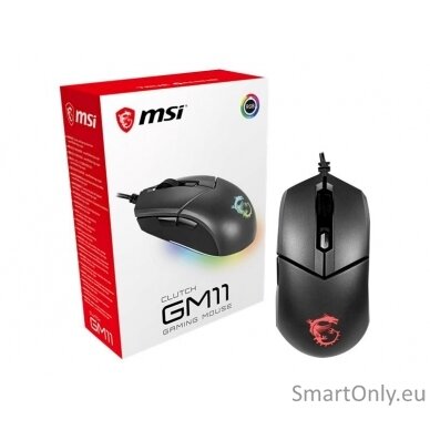 MSI Clutch GM11 Gaming Mouse, Wired, Black MSI Clutch GM11 Black Gaming Mouse 5