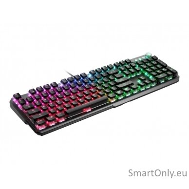 MSI Gaming Keyboard  VIGOR GK71 SONIC BLUE Gaming Keyboard Innovative Smart Dual Touch Volume Scroll RGB LED light US Wired Black Blue Switches Numeric keypad 5