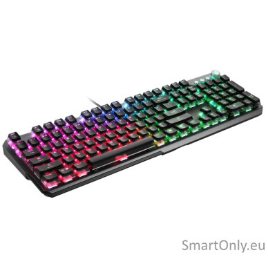 MSI Gaming Keyboard  VIGOR GK71 SONIC BLUE Gaming Keyboard Innovative Smart Dual Touch Volume Scroll RGB LED light US Wired Black Blue Switches Numeric keypad 1