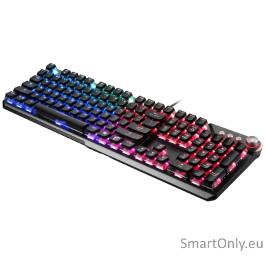 MSI Gaming Keyboard  VIGOR GK71 SONIC BLUE Gaming Keyboard Innovative Smart Dual Touch Volume Scroll RGB LED light US Wired Black Blue Switches Numeric keypad 2