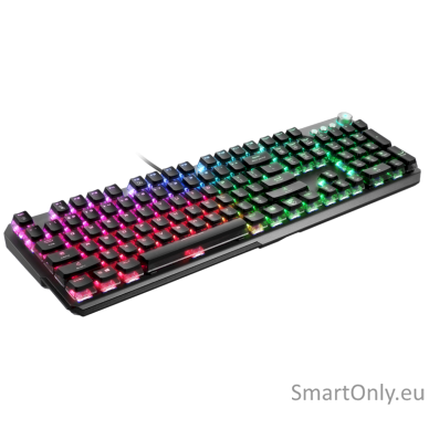 MSI Gaming Keyboard  VIGOR GK71 SONIC BLUE Gaming Keyboard Innovative Smart Dual Touch Volume Scroll RGB LED light US Wired Black Blue Switches Numeric keypad 1