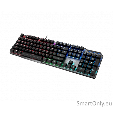 MSI GK50 Elite Gaming keyboard Operating system: Windows 10 / 8.1 / 8 / 7;  1.8 m USB cable RGB LED light US Wired Black/Silver 1