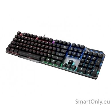 MSI GK50 Elite Gaming keyboard Operating system: Windows 10 / 8.1 / 8 / 7;  1.8 m USB cable RGB LED light US Wired Black/Silver 5