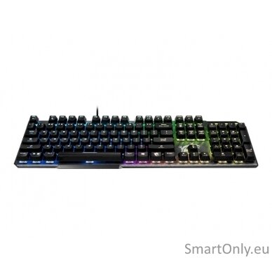 MSI GK50 Elite Gaming keyboard Operating system: Windows 10 / 8.1 / 8 / 7;  1.8 m USB cable RGB LED light US Wired Black/Silver 7