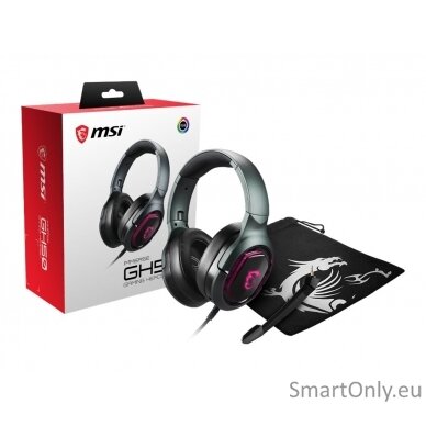 MSI Immerse GH50 Gaming Headset, Wired, Black MSI Immerse GH50  Gaming Headset Wired Over-Ear 5