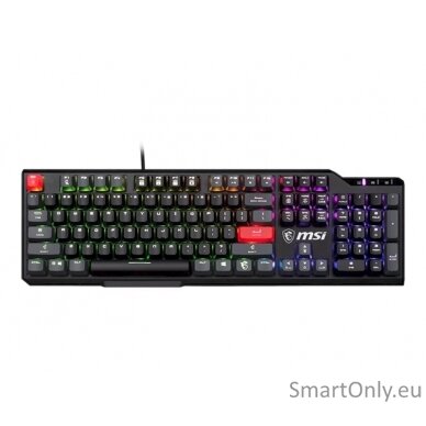 MSI | VIGOR GK41 DUSK LR US | Gaming keyboard | Wired | US | Black | Kailh Red