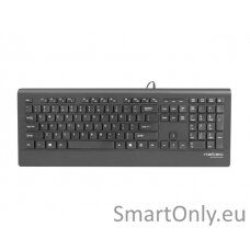 Natec Keyboard, Barracuda, US Layout, Slim Natec Keyboard Barracuda Standard Wired US 529 g Black