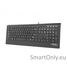 Natec Keyboard, Barracuda, US Layout, Slim Natec Keyboard Barracuda Standard Wired US 529 g Black