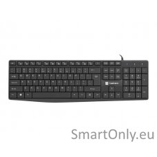 Natec Keyboard Nautilus NKL-1950 Keyboard Wired Multimedia keys; Low profile keyboard US 390 g USB Type-A Black