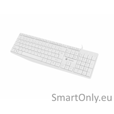 Natec Keyboard Nautilus NKL-1951 Keyboard Wired Multimedia keys; Low profile keyboard US 390 g USB Type-A White