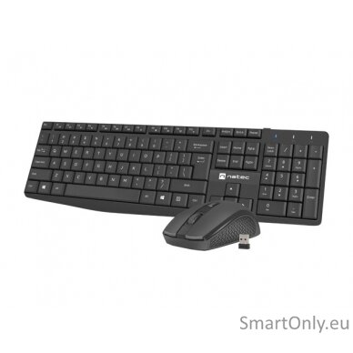 Natec Keyboard and Mouse   Squid 2in1 Bundle Keyboard and Mouse Set Wireless US Wireless connection Black 1