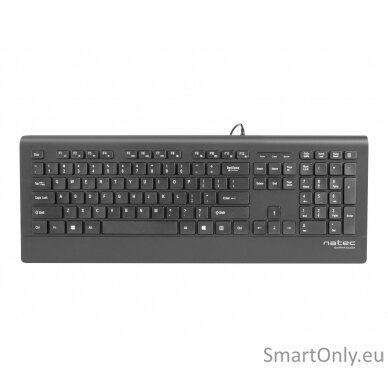 Natec Keyboard, Barracuda, US Layout, Slim Natec Keyboard Barracuda Standard Wired US 529 g Black 7