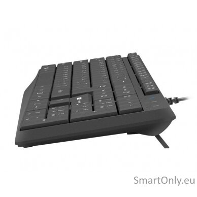 Natec Keyboard Nautilus NKL-1950 Keyboard Wired Multimedia keys; Low profile keyboard US 390 g USB Type-A Black 2