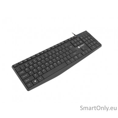 Natec Keyboard Nautilus NKL-1950 Keyboard Wired Multimedia keys; Low profile keyboard US 390 g USB Type-A Black 3