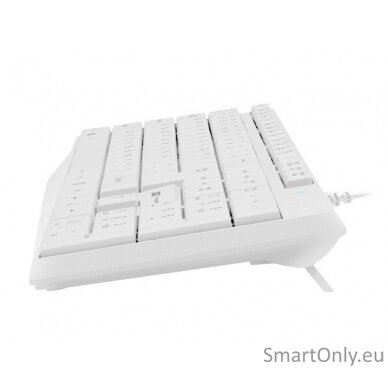 Natec Keyboard Nautilus NKL-1951 Keyboard Wired Multimedia keys; Low profile keyboard US 390 g USB Type-A White 2