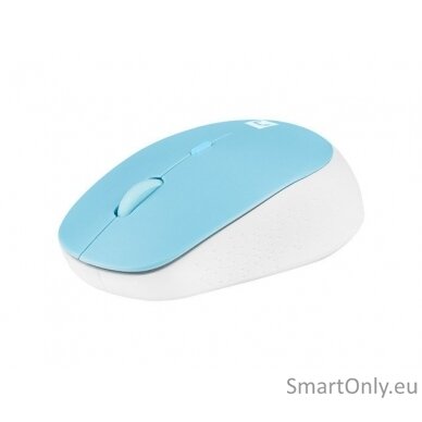 Natec Mouse Harrier 2 	Wireless White/Blue Bluetooth 1