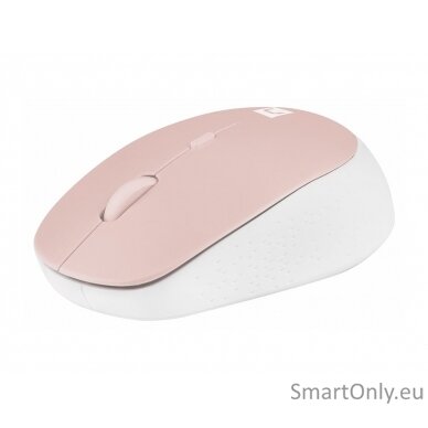 Natec Mouse Harrier 2 	Wireless White/Pink Bluetooth 6