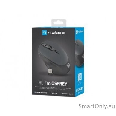 Natec Mouse Osprey NMY-1688 	Wireless Black/Gray Bluetooth, 2.4 GHz 8