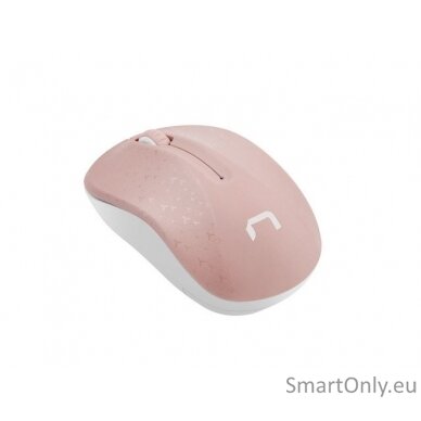 Natec Mouse, Toucan, Wireless, 1600 DPI, Optical, Pink-White Natec Mouse Pink/White Wireless 1