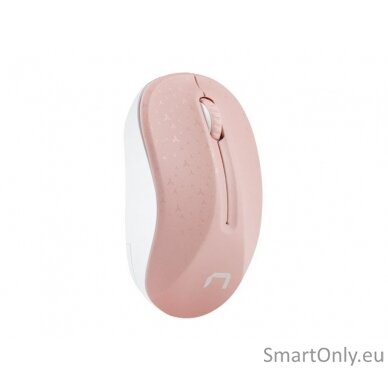 Natec Mouse, Toucan, Wireless, 1600 DPI, Optical, Pink-White Natec Mouse Pink/White Wireless