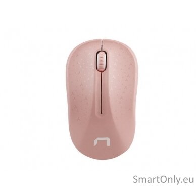 Natec Mouse, Toucan, Wireless, 1600 DPI, Optical, Pink-White Natec Mouse Pink/White Wireless 3