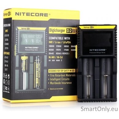 Nitecore Digicharger D2 EU Baterijų įkroviklis 5