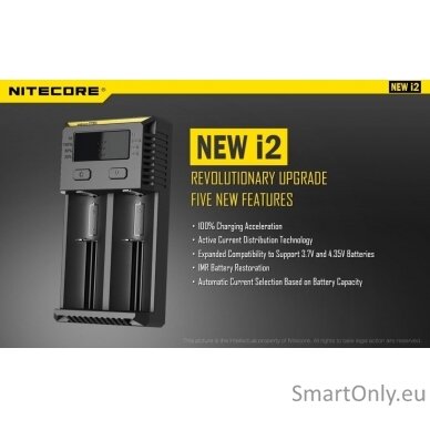 Nitecore New I2 Intellicharger Baterijų įkroviklis  19