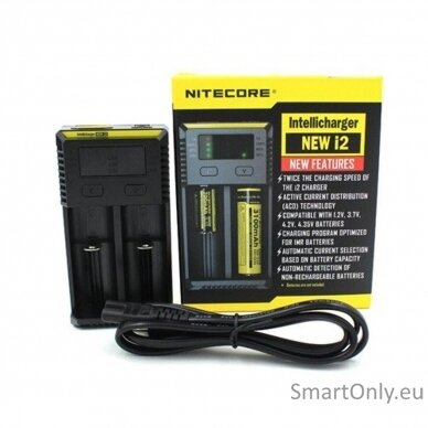 Nitecore New I2 Intellicharger Baterijų įkroviklis  23