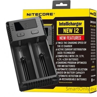 Nitecore New I2 Intellicharger Baterijų įkroviklis