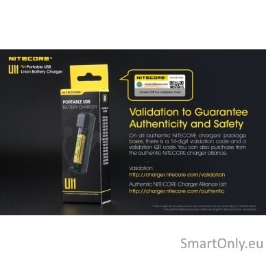 Nitecore UI1 Portable USB Intelligent Universal Baterijų įkroviklis  2