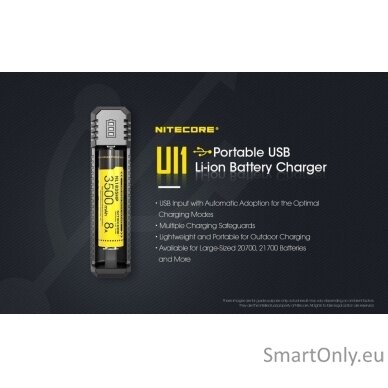 Nitecore UI1 Portable USB Intelligent Universal Baterijų įkroviklis  7