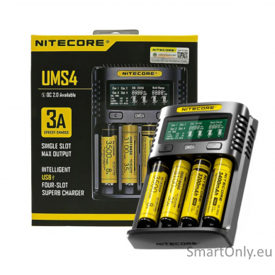 Nitecore UMS4 Intelligent USB Superb Baterijų įkroviklis