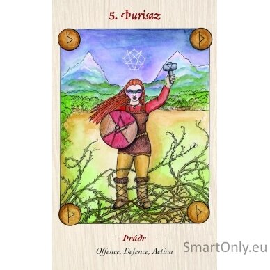 Norse Goddess Rune Oracle kortos Blue Angel 4