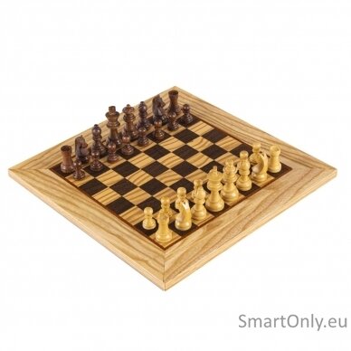 Olive Burl Šachmatų rinkinys su Staunton Chessmen figūrėlėmis Manopoulos 6