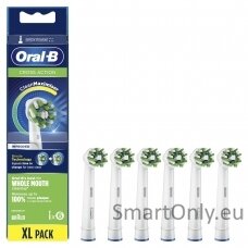 Oral-B CrossAction Replaceable Toothbrush Heads | EB50RB-6 | Heads | For adults | Number of brush heads included 6 | White