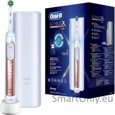 Oral-B Electric Toothbrush | Genius X | Rechargeable | For adults and children | Number of brush heads included 1 | Number of teeth brushing modes 6 | Rose Gold/White