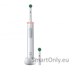 Oral-B Electric Toothbrush | Pro 3 3000 Cross Action | Rechargeable | For adults | Number of brush heads included 2 | Number of teeth brushing modes 3 | White