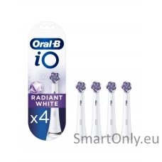 Oral-B | iO Radiant White | Toothbrush replacement | Heads | For adults | Number of brush heads included 4 | Number of teeth brushing modes Does not apply | White