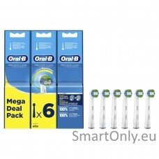 Oral-B Precision Clean Replaceable Toothbrush Heads | Heads | For adults | Number of brush heads included 6 | White